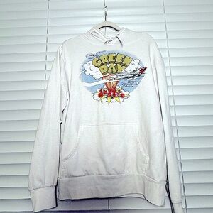 Green Day Dookie - White Lightweight Hoodie - M